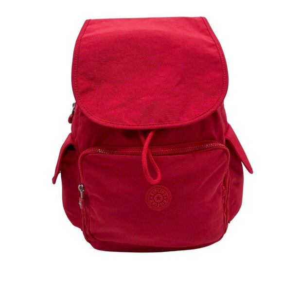 Kipling Red Rouge Nylon City Pack Backpack - Picture 1 of 11